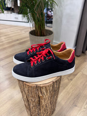 SNEAKERS BLU LACCIO ROSSO