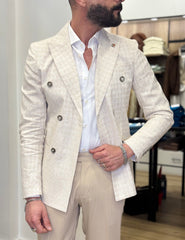 GIACCA DOPPIOPETTO TASCHE A TOPPA MICROFANTASIA