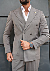 ABITO DOPPIO PETTO BOTTONE METALLO