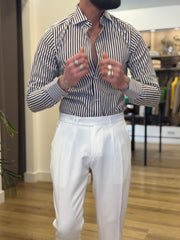 CAMICA RIGA LARGA MORO