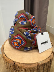 PASHMINA FANTASIA CERCHI E ROMBI FONDO VERDE