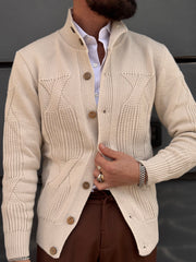 CARDIGAN CON COLLETTO A POLO E BOTTONI
