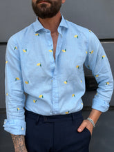CAMICIA MALLORCA PURO LINO FANTASIA LIMONI