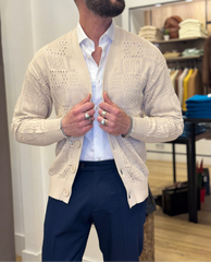 CARDIGAN TRAFORATO MANICA LUNGA