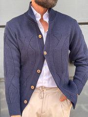CARDIGAN CON COLLETTO A POLO E BOTTONI