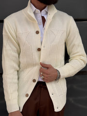 CARDIGAN CON COLLETTO A POLO E BOTTONI