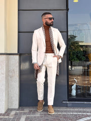 ABITO MONOPETTO IN VELLUTO CON TASCA A TOPPA