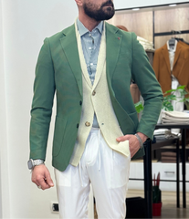 GIACCA MONOPETTO TASCHE A TOPPA COTONE ARMATURATO