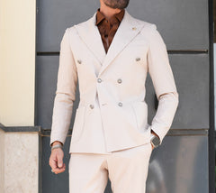 GIACCA DOPPIOPETTO BOTTONI IN METALLO TASCA A TOPPE