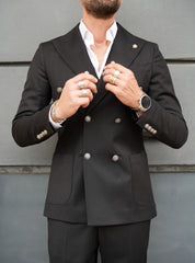 ABITO DOPPIO PETTO BOTTONE METALLO