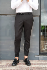 PANTALONI CAPRI TINTA UNITA PIEGA INGLESE