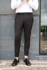 PANTALONI CAPRI TINTA UNITA PIEGA INGLESE