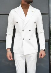 GIACCA DOPPIOPETTO BOTTONE IN METALLO TASCA A TOPPE