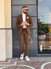 ABITO MONOPETTO IN VELLUTO CON TASCA A TOPPA