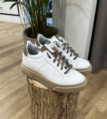 SNEAKERS PELLE GOMMA BEIGE