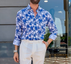 CAMICIA IN VISCOSA FANTASIA ARTICOLO TROPICAL 1