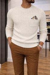 MAGLIA MAIORCA GIROCOLLO CON POCHETTE