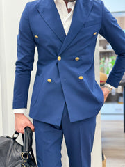 ABITO DOPPIO PETTO BOTTONE ORO