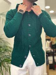 CARDIGAN LANA CAPUCCIO E BOTTONI