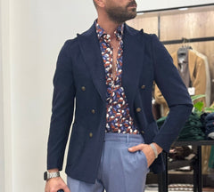 GIACCA DOPPIO PETTO BOTTONE METALLO