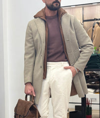 CAPPOTTO BARONETTO CON PETTORINA E CAPPUCCIO