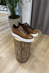 SNEAKERS PELLE GOMMA BIANCA