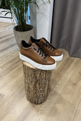 SNEAKERS PELLE GOMMA BIANCA