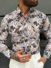 CAMICIA MALIBù FANTASIA FIORI MEZZOCCOLLO FRANCESE
