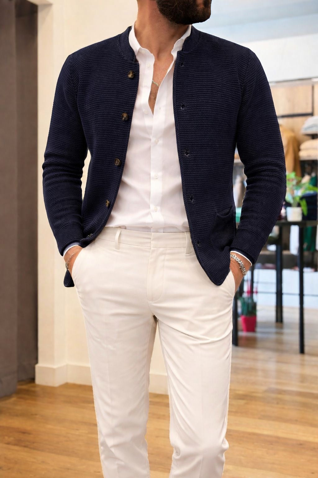 KORE CARDIGAN COLLO COREANO