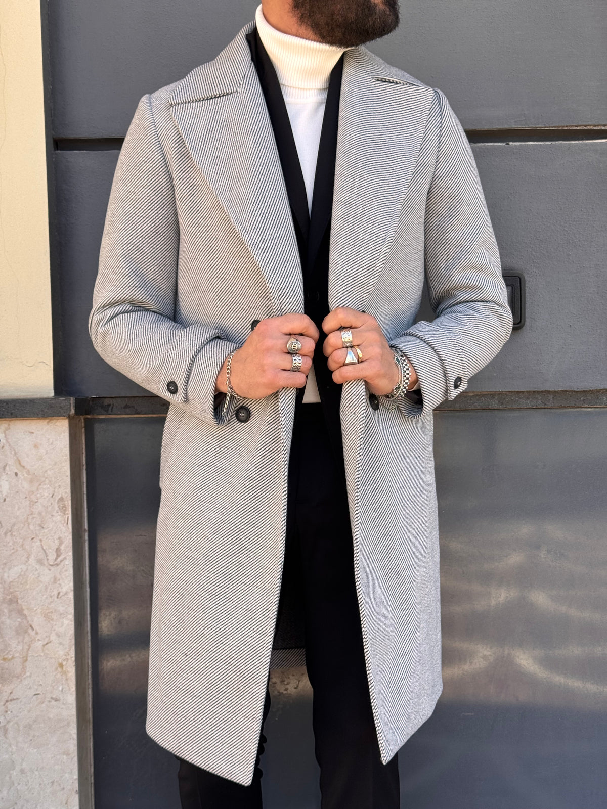 CAPPOTTO DOPPIO PETTO SPIGATO