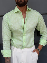 CAMICIA VALENCIA PURO LINO MEZZO COLLO FRANCESE
