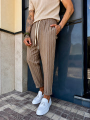 PANTALACCIO IN COTONE RIGATO