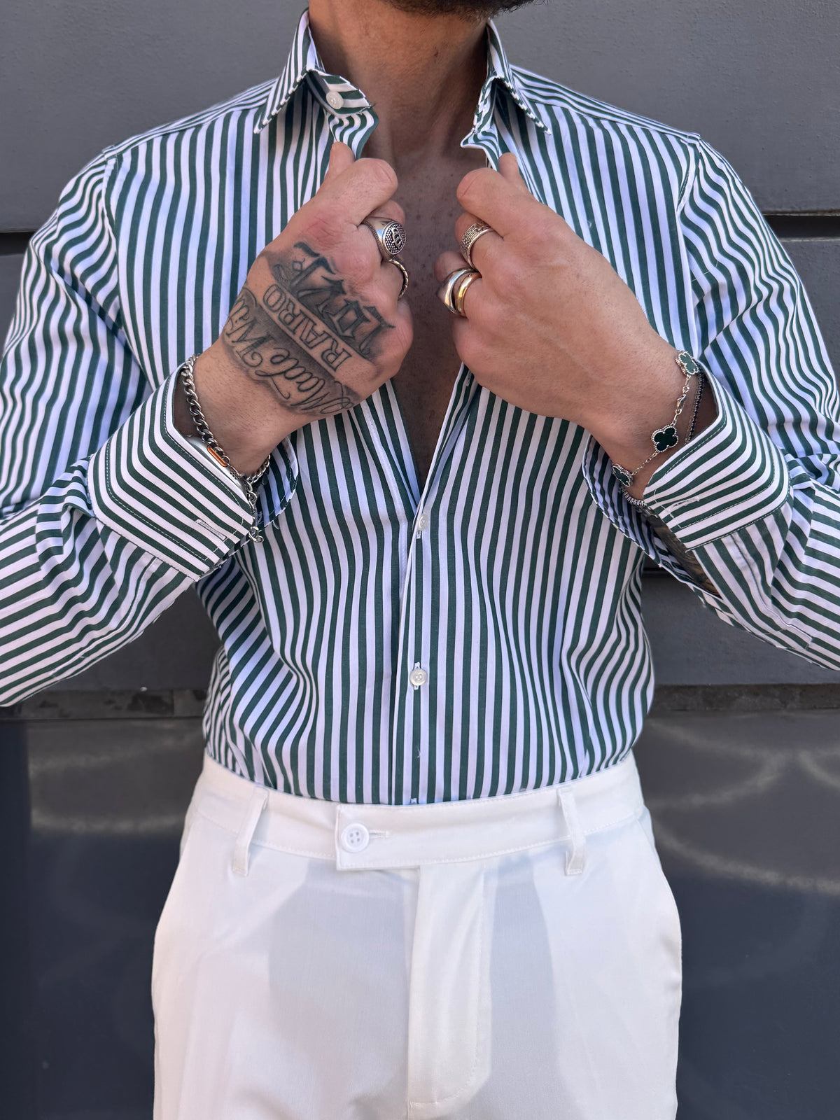 CAMICIA 100% COTONE RIGO LARGO