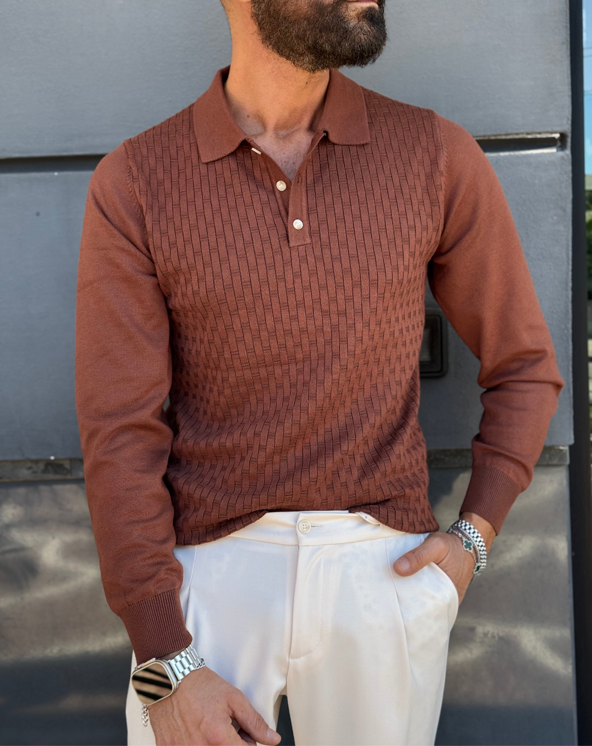 POLO FILO MANICA LUNGA