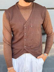 GILET DOPPIO PETTO MAGLIA