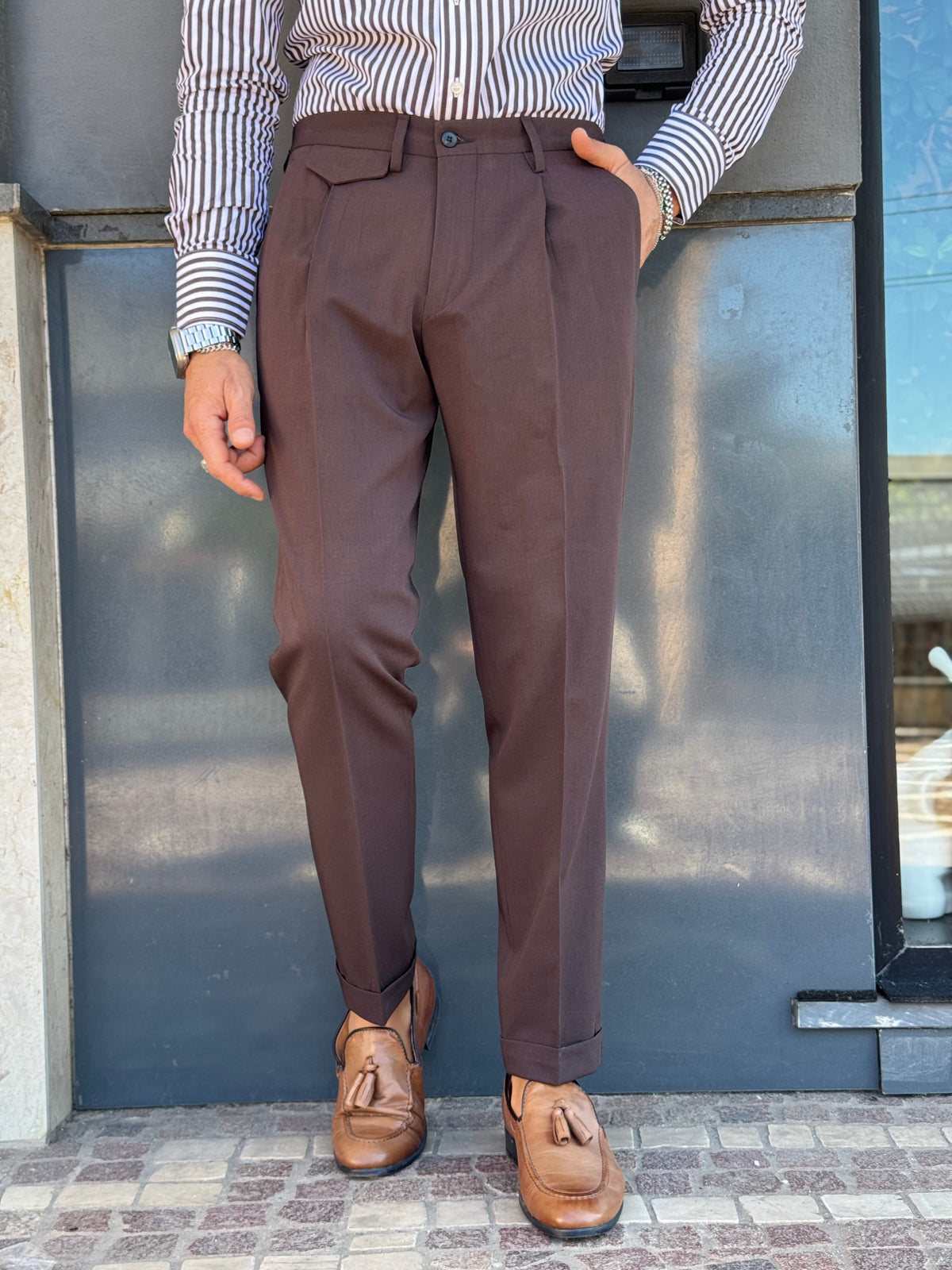 PANTALONE SARTORIALE TASMANIA FONDO LARGO