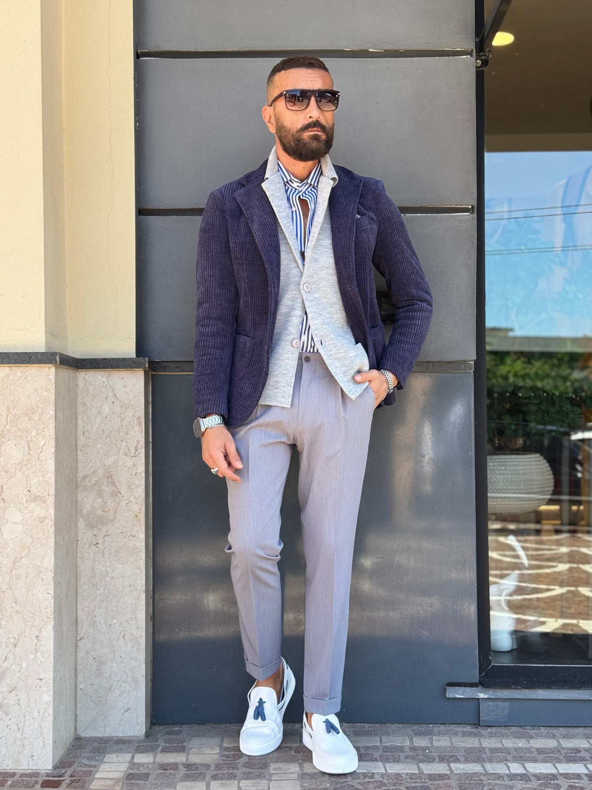 GIACCA MONOPETTO TASCA A TOPPA VELLUTO A COSTINE