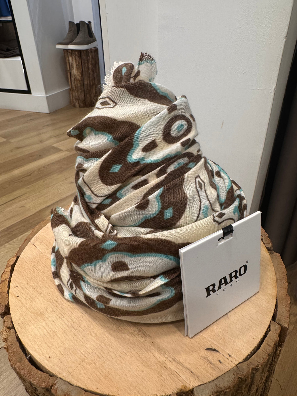 PASHMINA FANTASIA ASTRATTA FONDO BEIGE