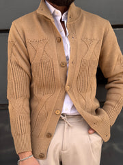 CARDIGAN CON COLLETTO A POLO E BOTTONI