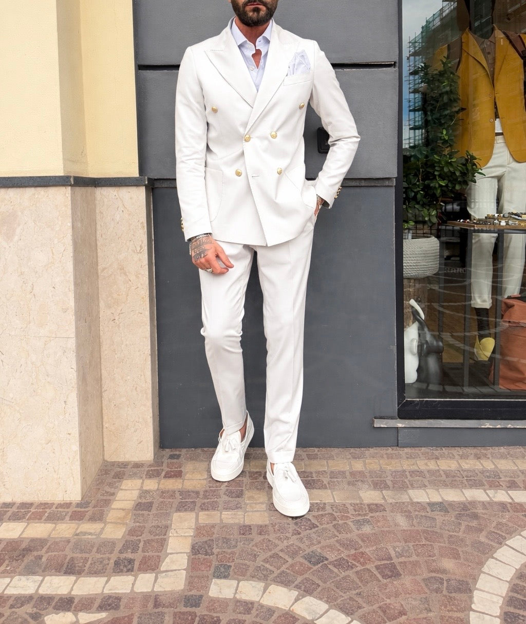 ABITO DOPPIO PETTO BOTTONE ORO