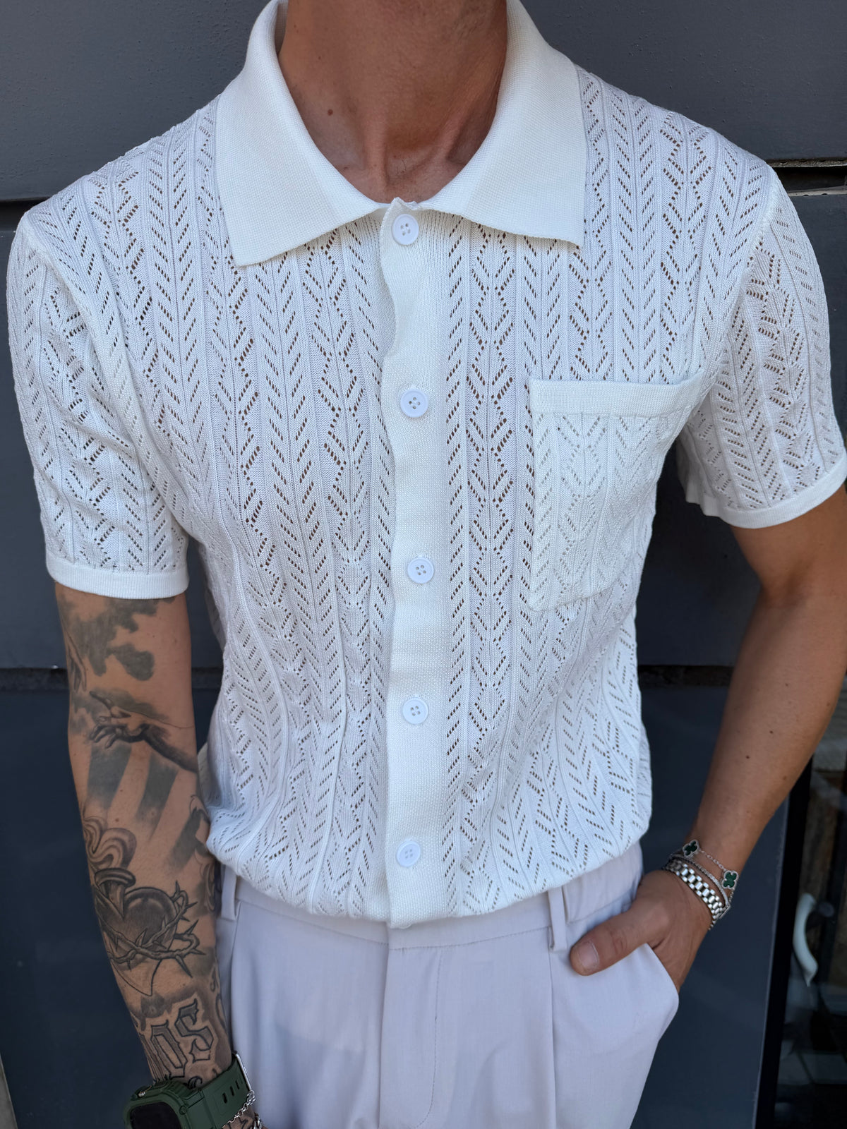 MAGLIA SALENTO CARDIGAN MANICA CORTA
