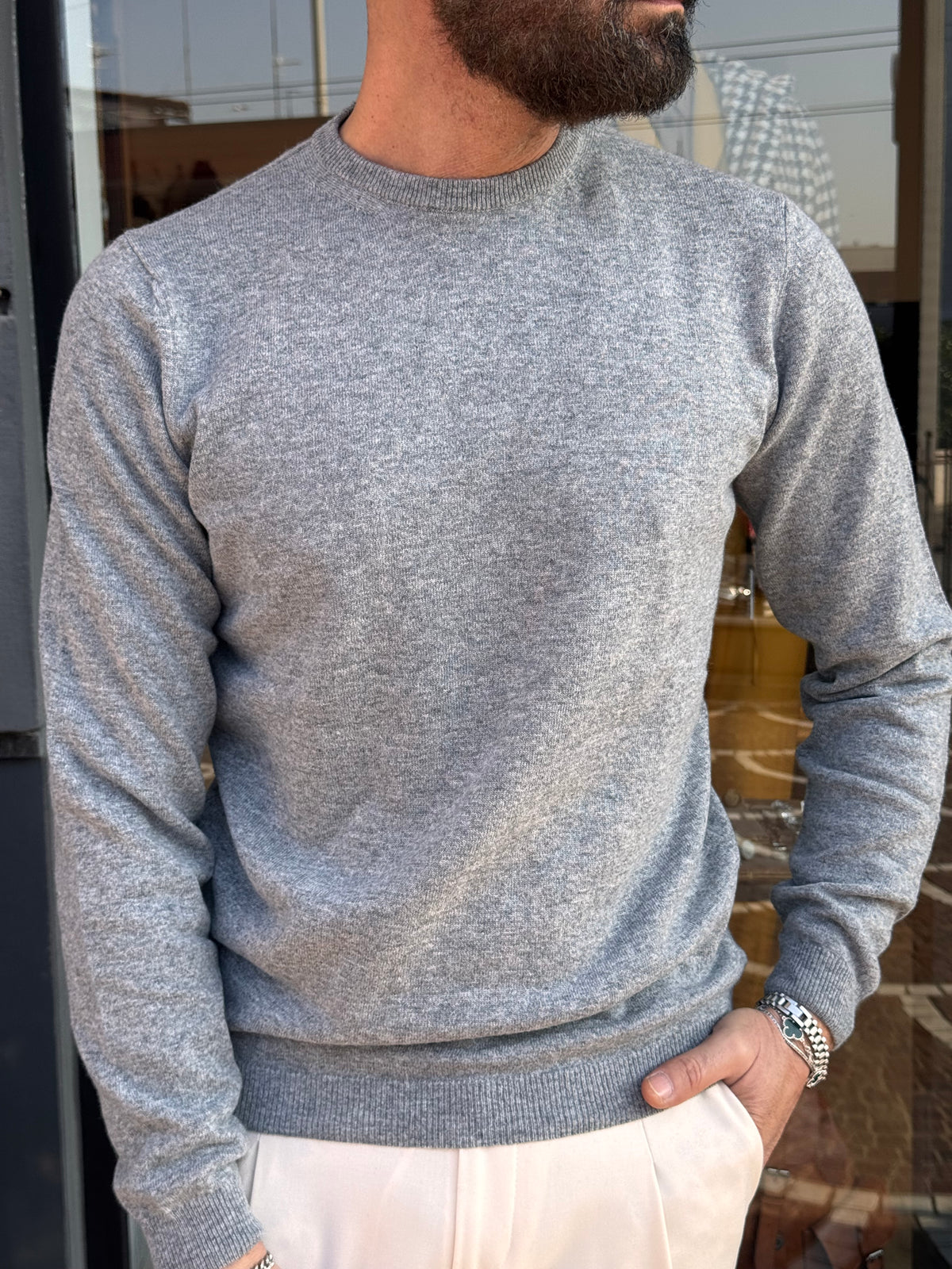 GIROCOLLO MISTO CASHEMERE LANA