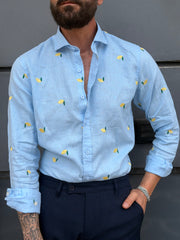 CAMICIA MALLORCA PURO LINO FANTASIA LIMONI