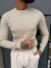 MAGLIA GIROCOLLO ARMATURATO MISTO COTONE