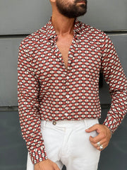 CAMICIA VISCOSA FANTASIA GEOMETRICA