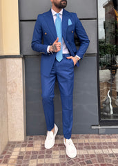 ABITO MARSIGLIA DOPPIO PETTO BOTTONI ORO