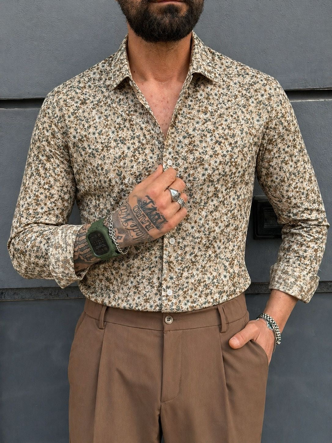 CAMICIA A FIORI SIDNEY 2 COLLO FRANCESE