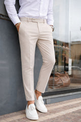 PANTALONE CRETA  MODELLO CAPRI CON PIEGA INGLESE