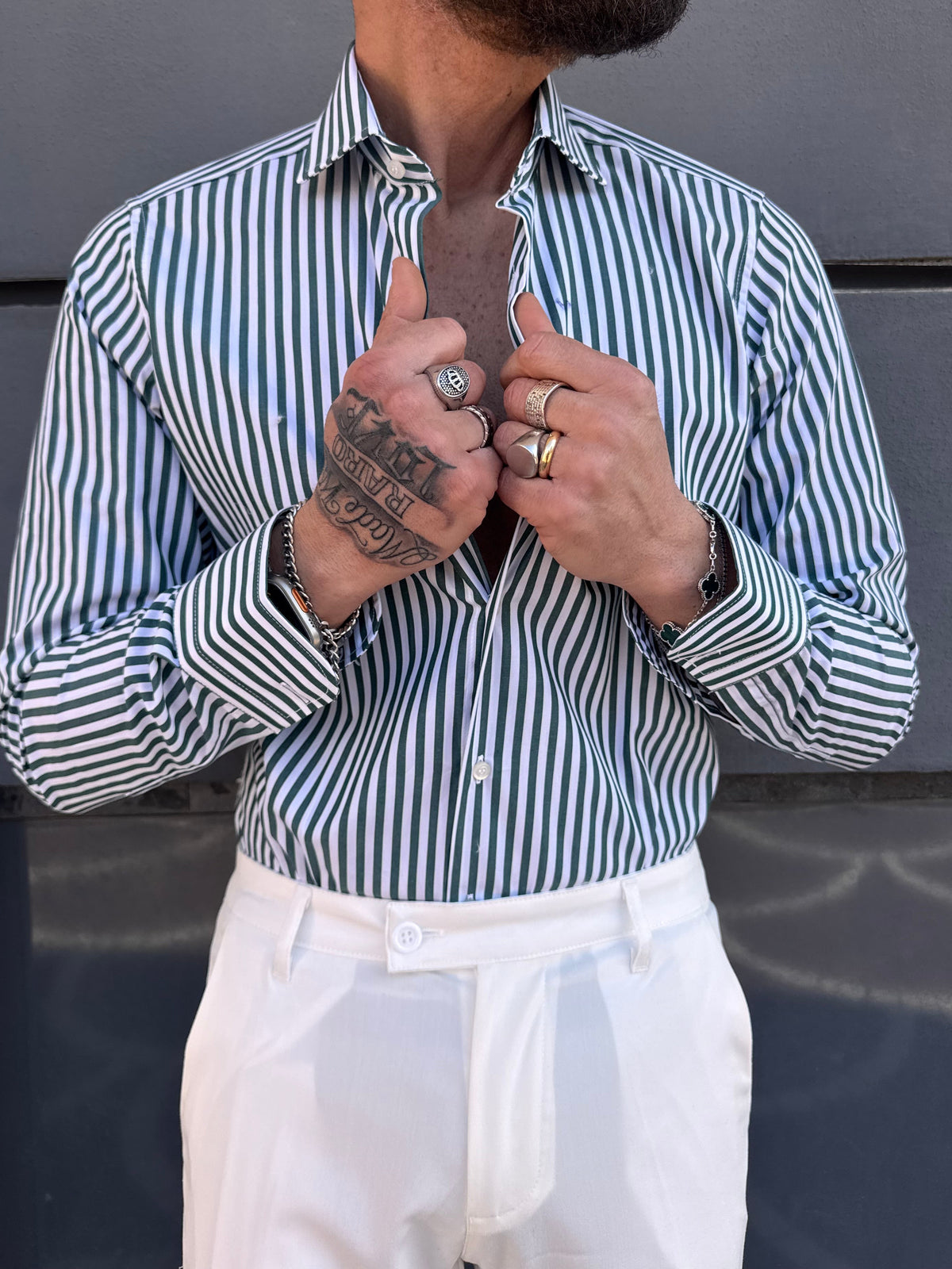 CAMICIA 100% COTONE RIGO LARGO
