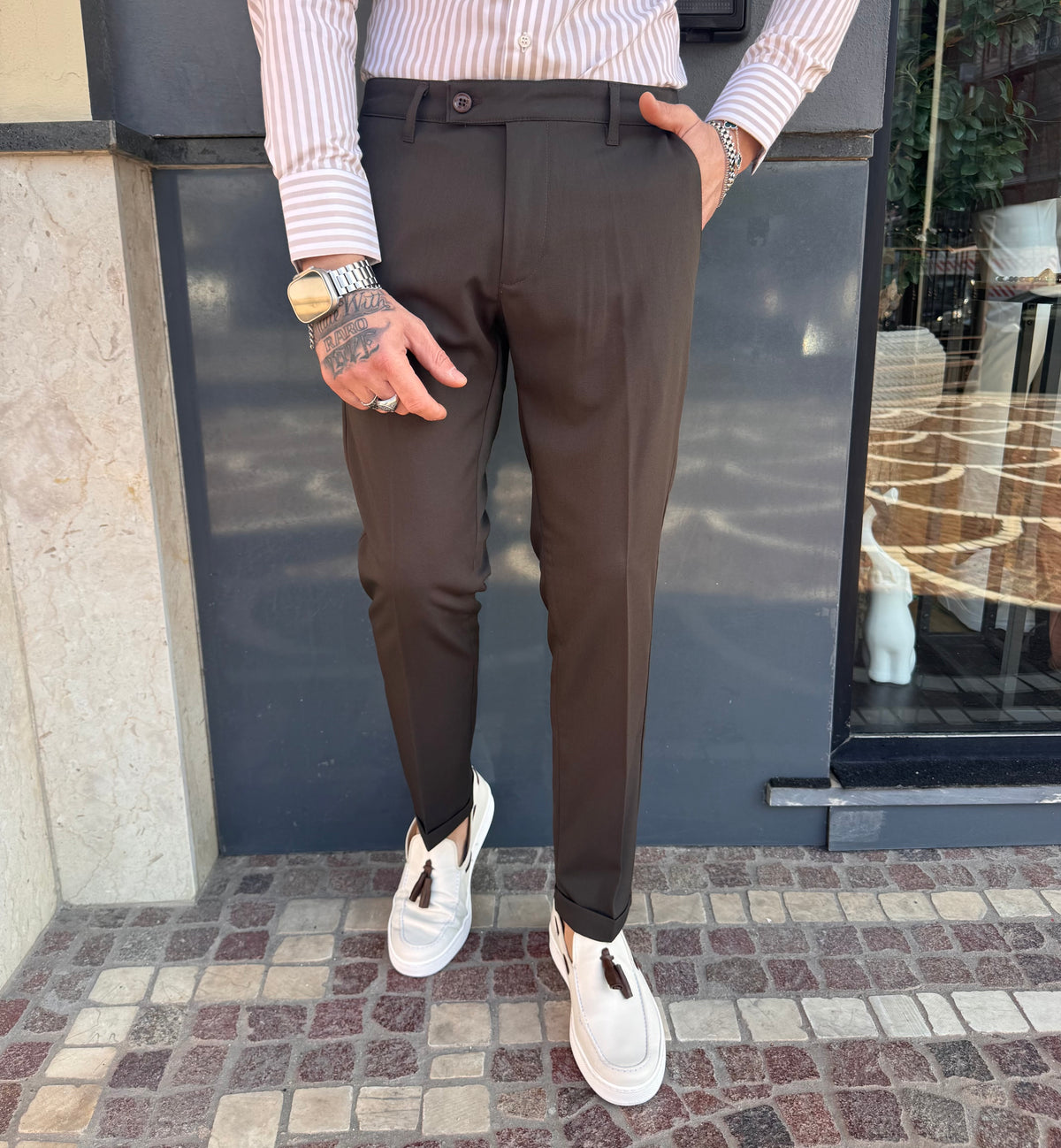 PANTALONE LIMA 1 CAPRI CON PIEGA INGLESE